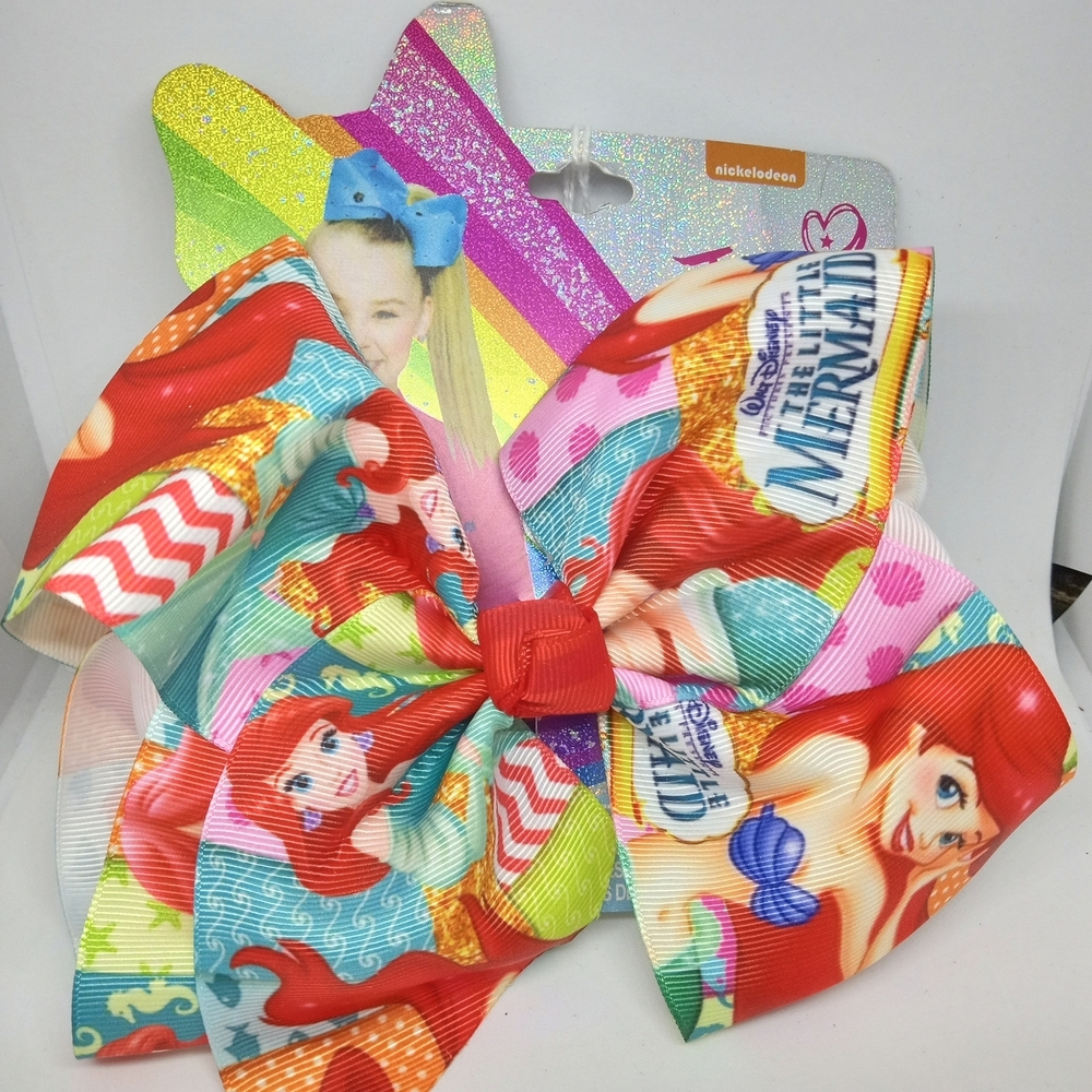 JoJo Siwa Little Mermaid Hair Bow - Red, Blue, Pink